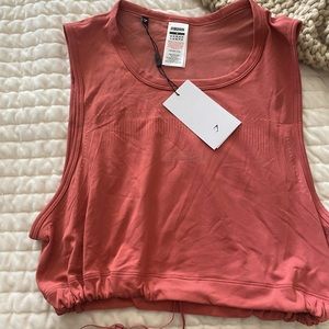 NWT Gymshark Tank - Breeze Lightweight Cropped sized Medium in Rose Slate Pink